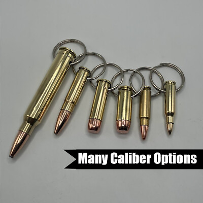 #ad Bullet Keychain MANY CALIBER OPTIONS Made from real bullets $6.99