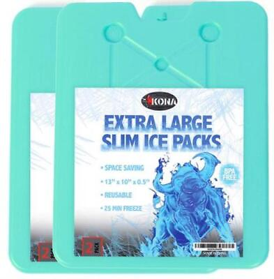 #ad Kona Ice Packs for Freezer amp; Cooler Large Blue Pack Set of 2 13quot;x10quot;x1 2quot; $24.95