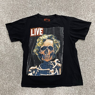 #ad Ring of Fire Shirt Mens XXL 2XL Black Skull Skeleton Horror Hard Rock Metal Live $18.99