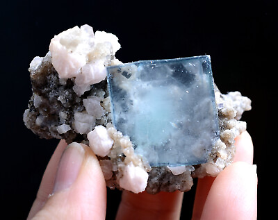 #ad 63g Natural Blue And White Porcelain Fluorite Mineral Specimen Yaogangxian $379.99