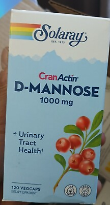 #ad Solaray D mannose 1000mg Urinary Tract Health 120 Caps Exp 01 2026 $39.99
