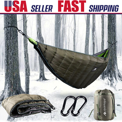 #ad Outdoor Ultralight Camping Hammock Under Quilt Winter Thermal Blanket Underquilt $44.99