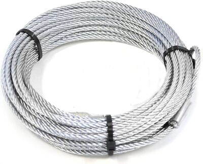 #ad 15236 Replacement Wire Winch Rope Silver 50 feet $49.62