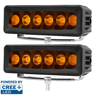 #ad #ad 2x 6quot; Cree LED Cube Pods Work Light Bar Combo Driving Fog OffRoad Headlights ATV $9.99