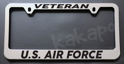 #ad VETERAN US AIR FORCE Chrome License Plate Frame $14.99