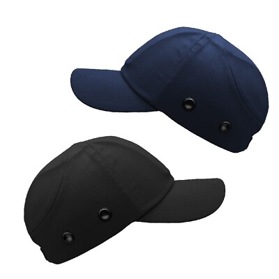 #ad 2 Packs Black amp; Blue Lucent Path Baseball Bump Cap Hard Hat Helmet Safety Caps $29.95