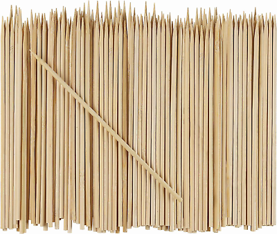 #ad 100 Count 8 Inch Bamboo Wooden Skewers for Shish Kabob Grilling Fruits... $10.10