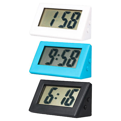 #ad Small Digital Clock No Tick Electric Alarm Desk Clock LCD Digital Clock $7.03
