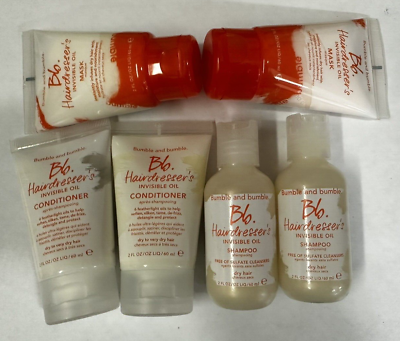 #ad 6 Bumble and bumble Hairdresser#x27;s Invisible Oil Shampoo Conditioner Mask 2 oz $29.99