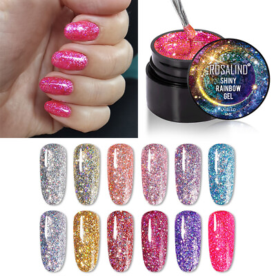 #ad ROSALIND Glitter Gel Nail Polish Shiny Hybrid Varnishes Bright For Nails Art $2.15