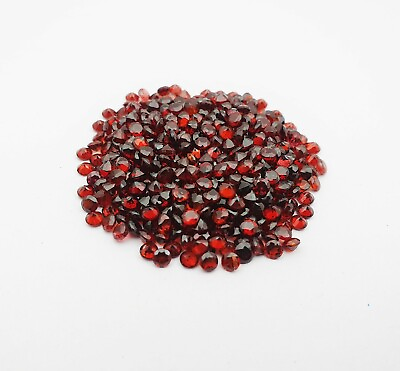 #ad #ad Natural Garnet Round Cut Loose Gemstone Lot 100 Pcs 3 MM $20.24