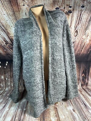 #ad Wooden Ships Womens Size X Small Grey Mohair Wool Blend Cardigan Sweater Top $32.19