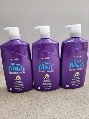 #ad Aussie Conditioner Miracle Moist 26.2 Ounce Pump 778ml 3 Pack $22.95