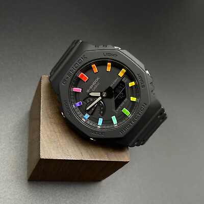 #ad #ad Custom Made MODS Watch GA2100 1A1 G SHOCK Casio Rainbow Edition $179.99