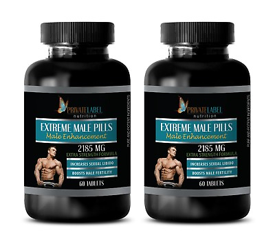 #ad sexdrive for man EXTREME MALE PILLS testosterone booster for men 2 Bottles $38.25
