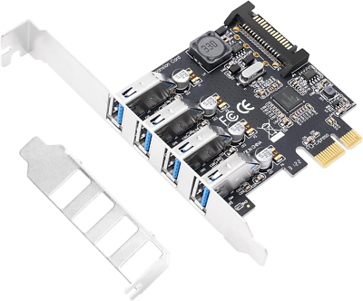 #ad Pcie to USB 3.0 GEN High Speed 4 Ports Expansion Card，Express Internal USB 3.0 H $20.99