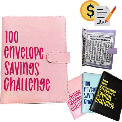 #ad 100 Envelope Challenge Budget Planner $5050 Money Saving Cash Challenge Book $40.94