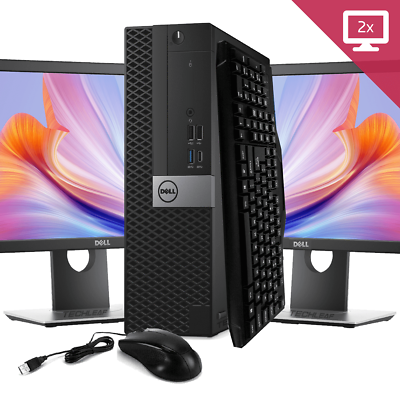 #ad Dell Desktop Computer PC i7 up to 64GB RAM 4TB SSD 24quot; LCDs Windows 11 or 10 $490.23