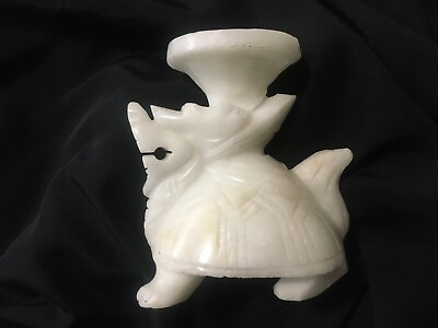 #ad ANTIQUE CHINESE TURTLE DRAGON HAND CARVED MARBLE TORTOISE DISH INCENSE FENGSHUI $42.90