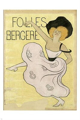 #ad FOLIES BERGERE vintage ad poster LEONETTO CAPPIELLO french dance 20x30 HOT $9.99