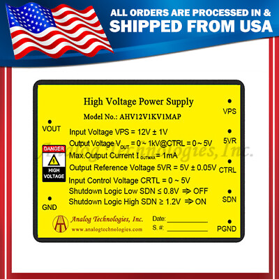 #ad #ad High Voltage Power Supply 12V1KV1MAP High Efficiency From USA SHIPPING $139.99