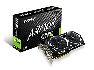 #ad MSI Gaming GeForce GTX 1070 8GB GDDR5 SLI Directx 12 VR Ready GPU Armor 8G $479.60