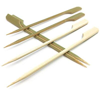 #ad 10 inch Bamboo wood wooden Paddle Picks Skewers for Shish Kabob，Fruit Kabobs，... $18.18