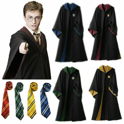 #ad #ad Halloween Harry Potter Cosplay Costume Cloak Robe Cape w Tie Adult amp; Kid Sizes $18.99