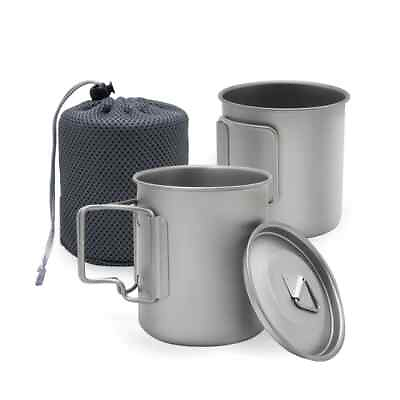 #ad Ultralight Camping Mug Titanium Cup Tourist Tableware Picnic Utensils Outdoor $44.94