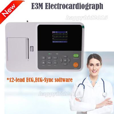 #ad CONTEC E3M Portable 12 Lead ECG EKG Machine Electrocardiograph Diagnostic $459.00