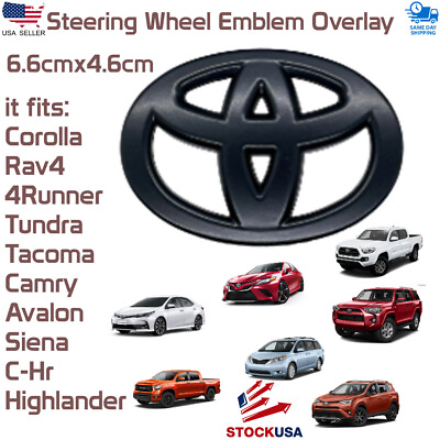 #ad #ad 🔥🔥🔥Matte Black Steering Wheel Overlay fits Toyota TACOMA TUNDRA COROLLA CAMRY $17.99