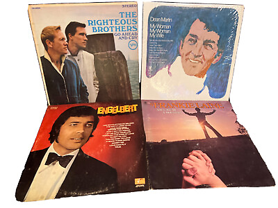 4x LPs THE RIGHTEOUS BROTHERS Go Ahead Cry Frankie Laine Engelbert Dean Martin $30.00