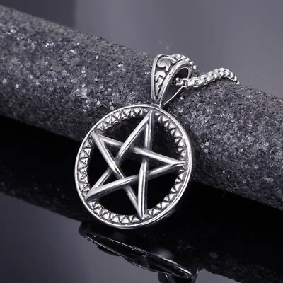 #ad Elegant 925 Sterling Silver New Fashion Jewelry Charms Pentagram Star Necklace $15.74