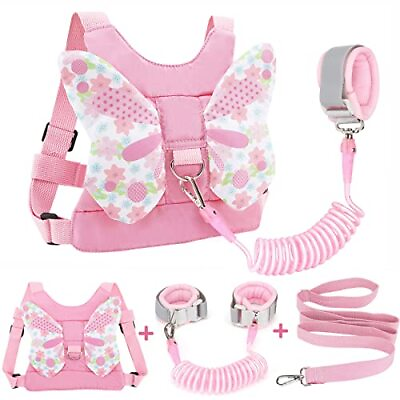 #ad 3 in Toddler Harness Leashes Anti Lost Wrist Link Kids Harness 1 Pink $25.29