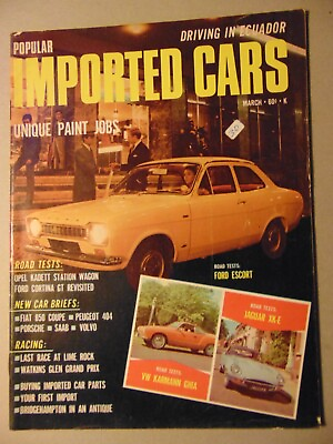 #ad IMPORTED CARS March 1969 Test Ford Escort $15.00