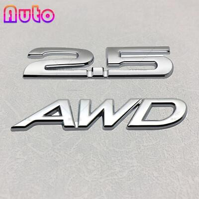 #ad 2pcs Chrome Metal 2.5 AWD Emblem Car Rear Trunk Badge Sticker For CX 5 CX 3 MX 5 $14.39