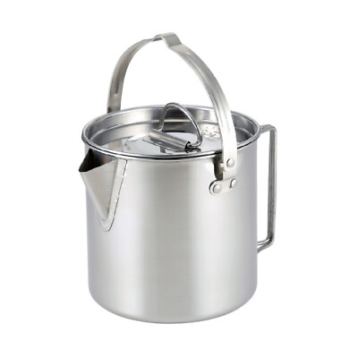 #ad Outdoor 1200ml stainless steel portable folding kettle camping coffee pot $34.99