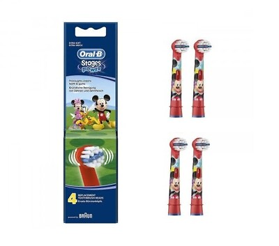 Oral B Stages Power Mickey Mouse Replacement Toothbrush Heads Pack of 4 $17.95