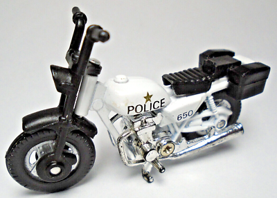 #ad #650 WHITE 2 1 2quot; DIECAST amp; PLASTIC POLICE MOTORCYCLE UNBRANDED $10.99