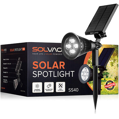 #ad SOLVAO Solar Spot Light LED Outdoor Spotlight for Garden Flag Pole amp; Yard $24.99