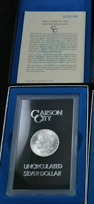 #ad 1882 CC Carson City GSA Morgan Silver Dollar with Box COA Uncirculated $369.02