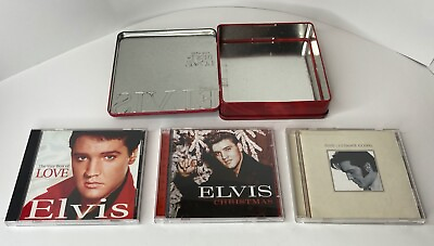 #ad Custom set 3 Elvis CDs in metal box: Very Best of Love Christmas Ultimate Gospel $2.09