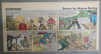 #ad Superman Sunday Page #947 by Wayne Boring from 12 22 1957 Size 7.5 x 15 inches $6.00