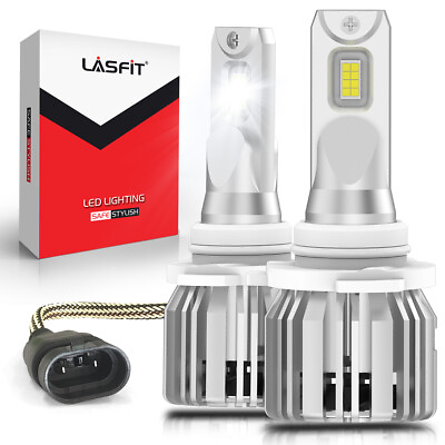 #ad Lasfit 9005 LED Headlight Bulbs Conversion Kit White High Beam Replace Halogen $34.99