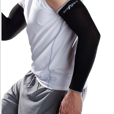 #ad Core Sport Athletic Arm Sleeves 15 20mmHg Black Small $20.00