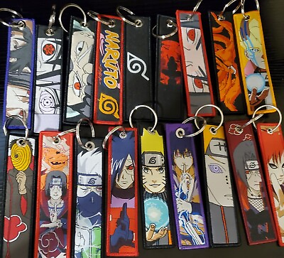 #ad Naruto Anime Keychains Double sided Embroidered Brand New Many Styles $3.99