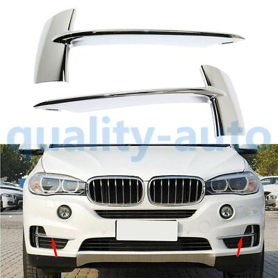 #ad Bumper Trim Set Fits For BMW X5 2014 2018 Front Driver and Passenger Side Chrome $45.99