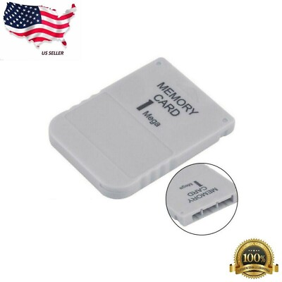 #ad New White 1 MB 1 M Memory Card for Sony Playstation 1 One PS1 PSX Game System $3.89
