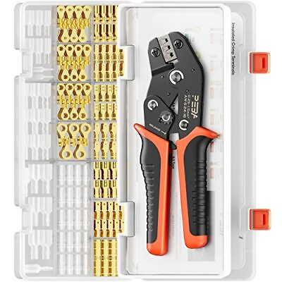 #ad Open Terminal Connector Crimping Tool Kit 24 14 AWG Crimper for 2.8mm 3.5mm ... $39.88