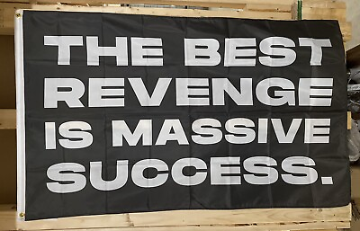 #ad Motivation Flag FREE SHIP Best Revenge Is Success Mental Strength USA Sign 3x5’ $19.95